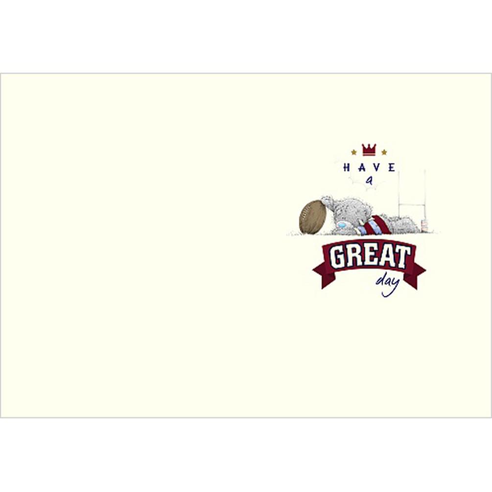 Rugby Mad Me To You Bear Fathers Day Card Extra Image 1